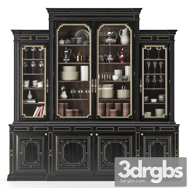 Large cabinet with dishes