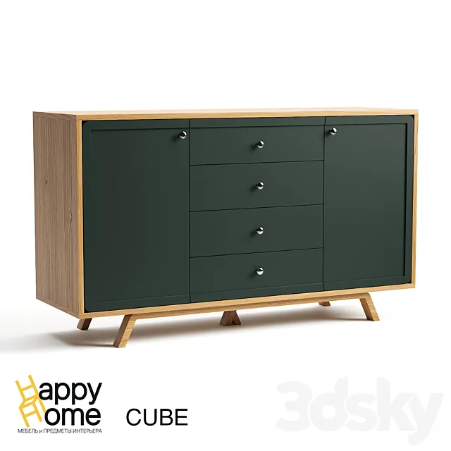 Large chest of drawers CUBE 3DS Max Model