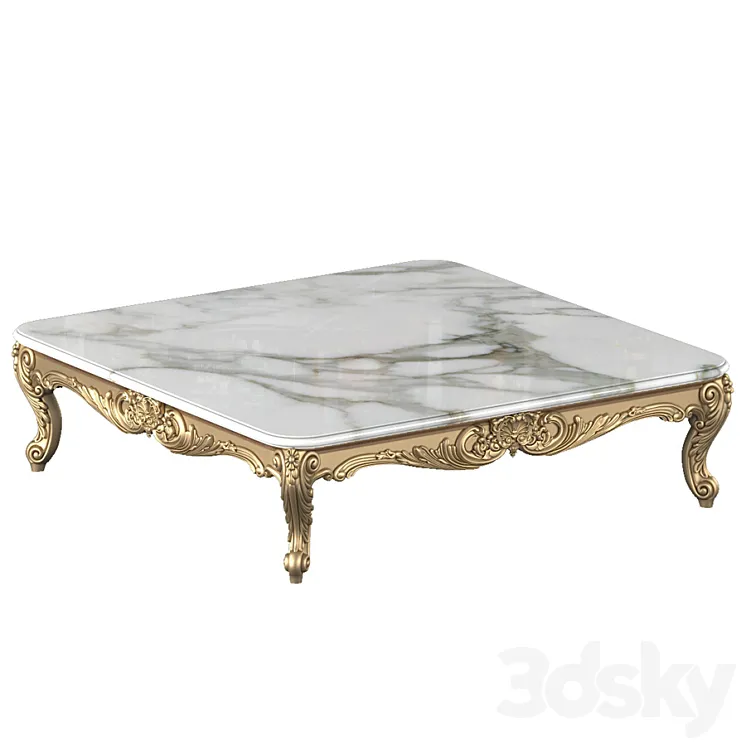Large coffee table by Roberto Giovannini. Classic coffee table 3DS Max Model