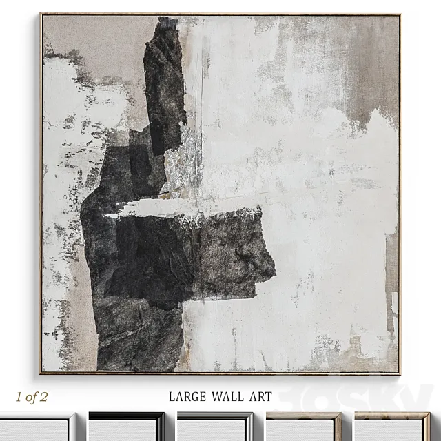 Large Living Room Abstract Wall Art C-352 3DS Max Model