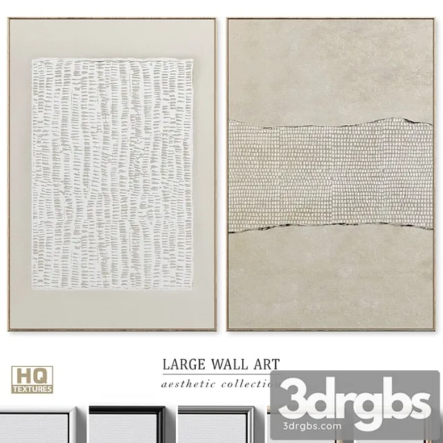 Large mid-century abstract wall art c-607 3dsmax Download