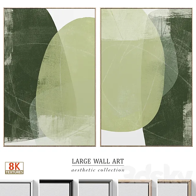 Large Mid-Century Abstract Wall Art C-739 3ds Max