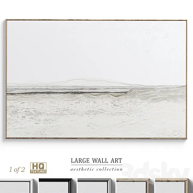 Large Panoramic Abstract Wall Art C-353 3ds Max