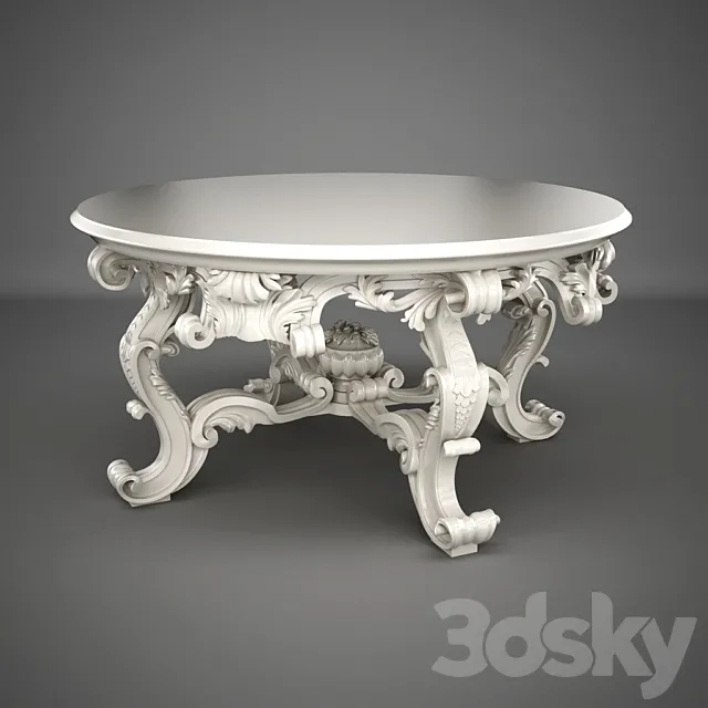 Large round palazzo capponi centre table 3DS Max Model