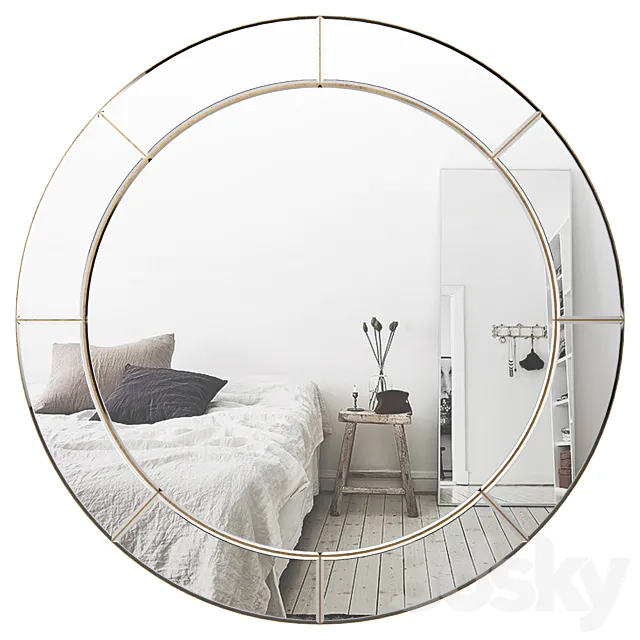 Large Round Wall Mirror BRYS3835 3DS Max Model