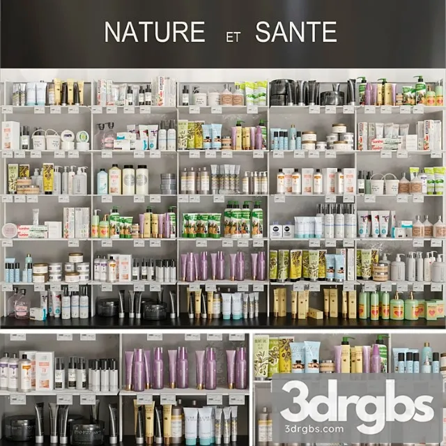 Large Showcase In A Pharmacy With Cosmetics 3 Beauty Salon 3dsmax Download
