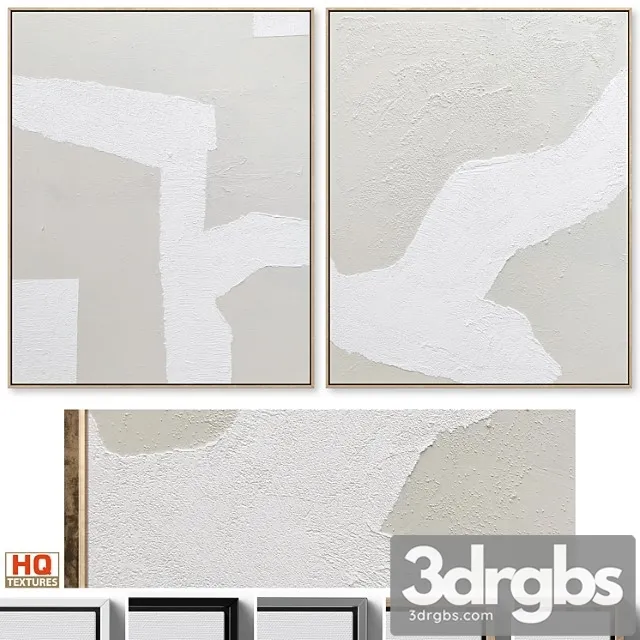 Large Textural Plaster Abstract Wall Art C 511 3dsmax Download