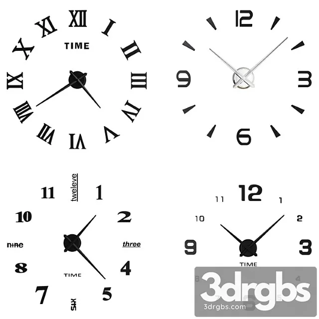 Large wall clock 3dsmax Download