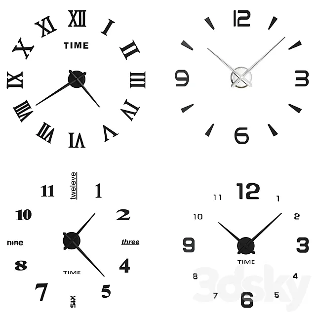 Large Wall Clock 3DS Max Model