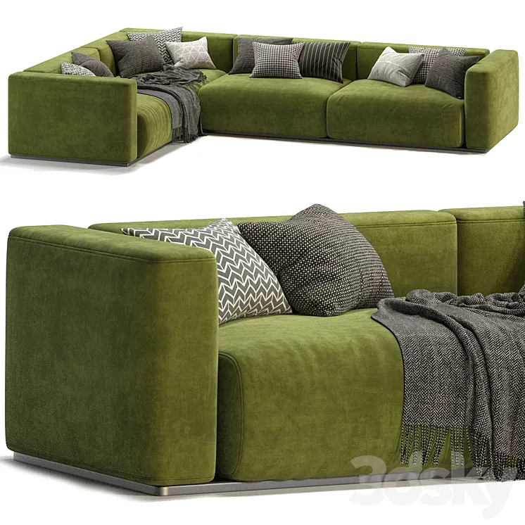 Lario Flexform sofa L Shaped 3DS Max Model