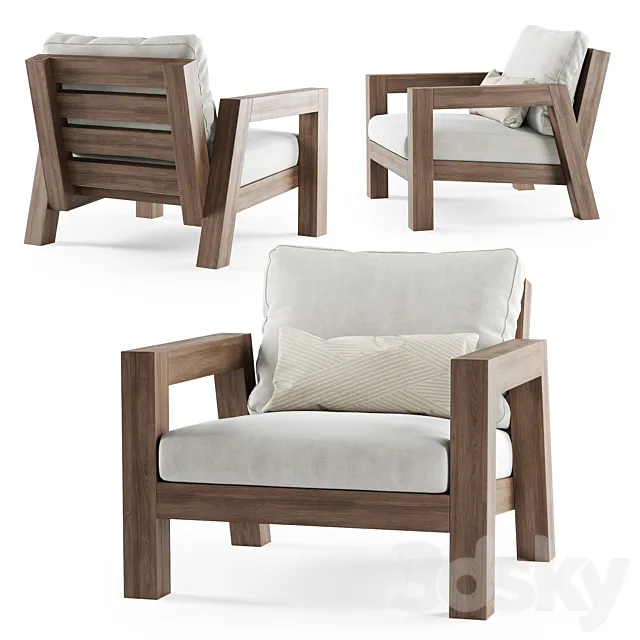 Lars armchair by piet boon 3ds Max