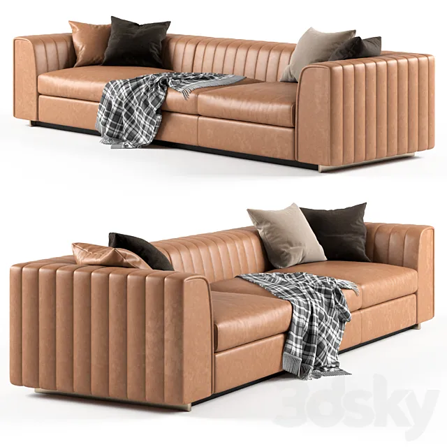 Laskasas HARRY Leather sofa 3DS Max Model