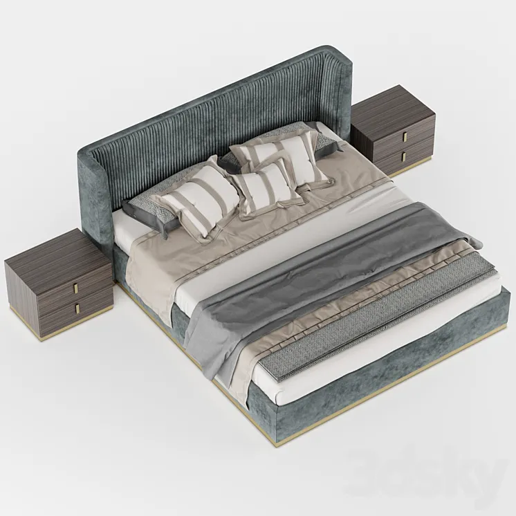 Laskasas MIUZZA bed 3DS Max