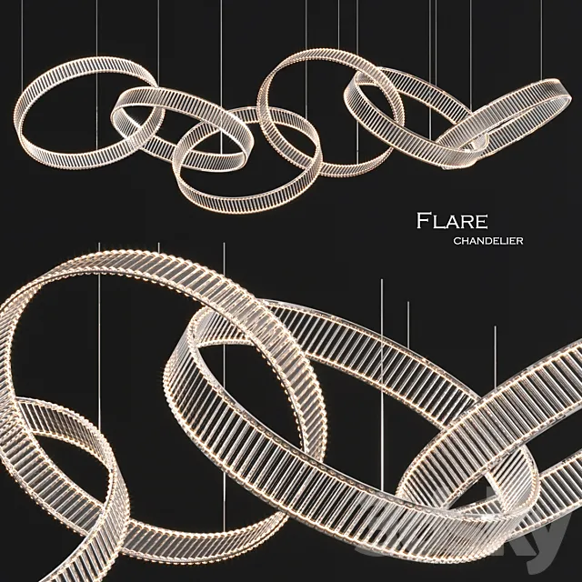 Lasvit flare chandelier 3DSMax File