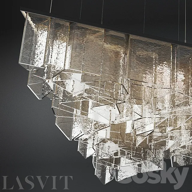 Lasvit – light sculpture a chandelier. 3ds Max