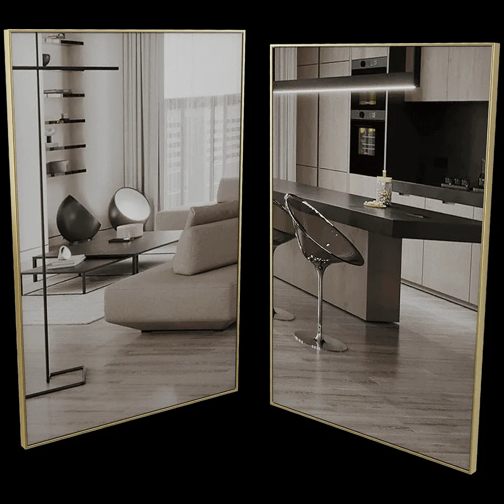 Latuning – Rectangular mirror with sharp corners 3ds Max