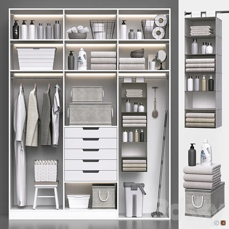 Laundry and bath cabinet 3 3DS Max