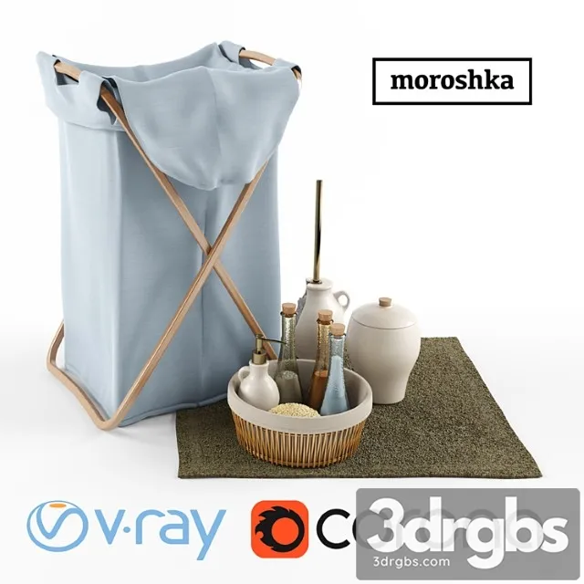 Laundry Basket and Accessories 3dsmax Download