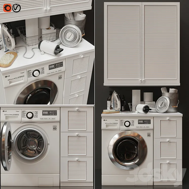 Laundry Decor 3DS Max