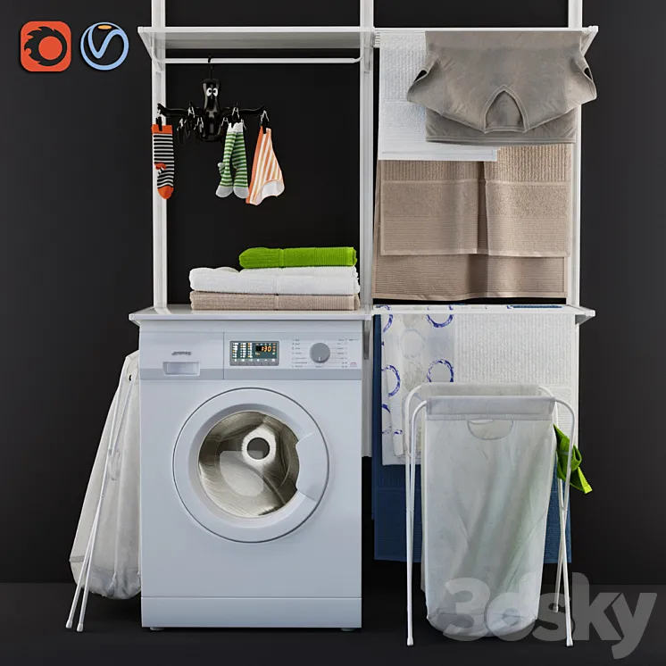 laundry decor ikea 3DS Max