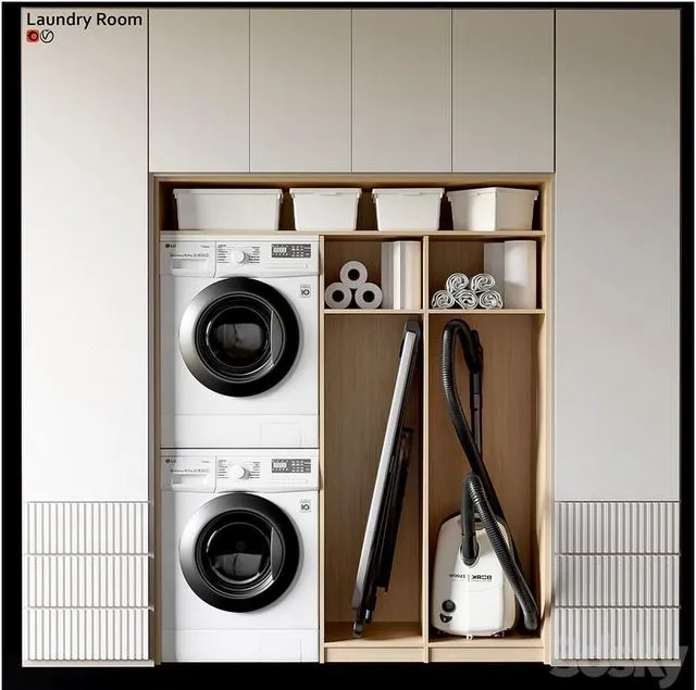 Laundry room 002 3dsMax Model