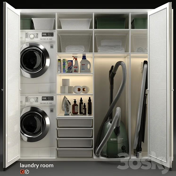 Laundry room 3DS Max