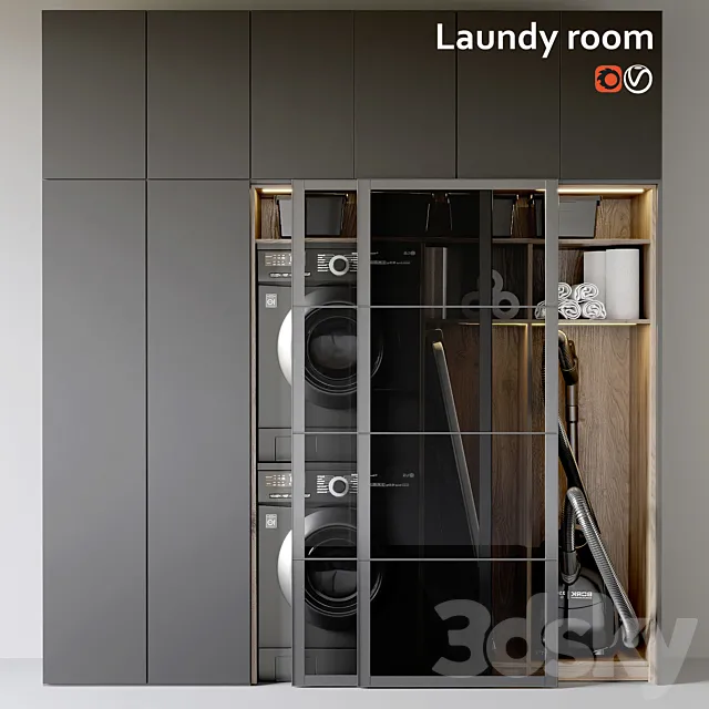 Laundry room 3ds Max
