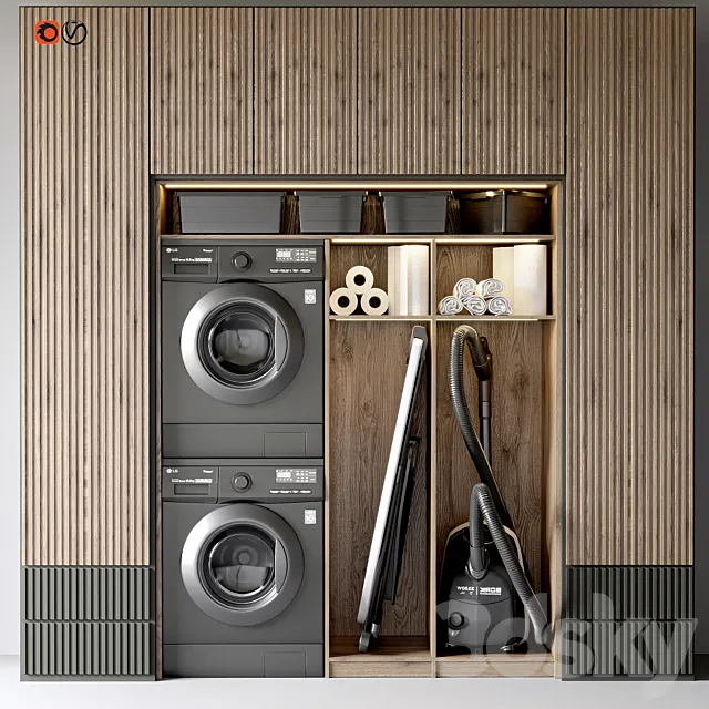 Laundry room 3ds Max