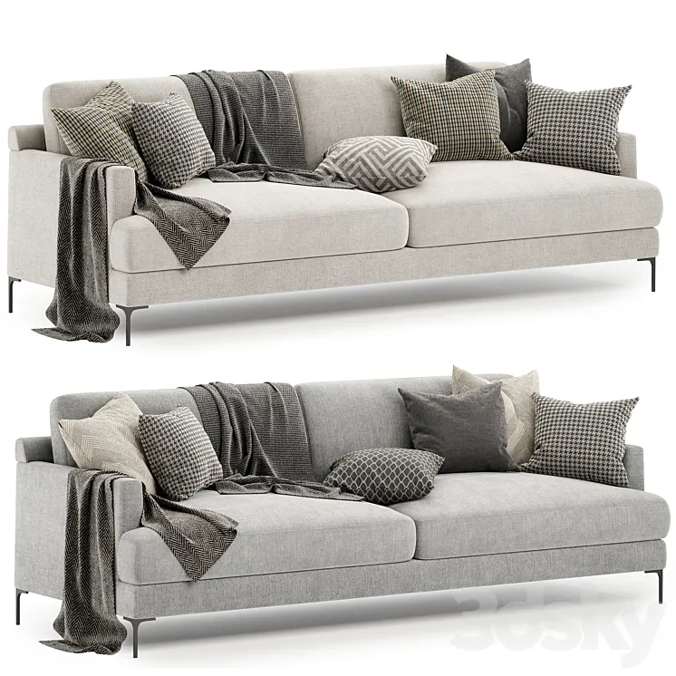 Laura 3.5 seat sofa 3DS Max Model
