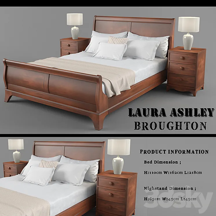 Laura Ashley Broughton Bed 3DS Max