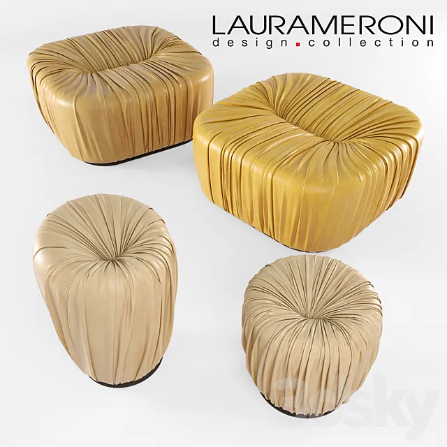 Laura Meroni poufs 3ds Max