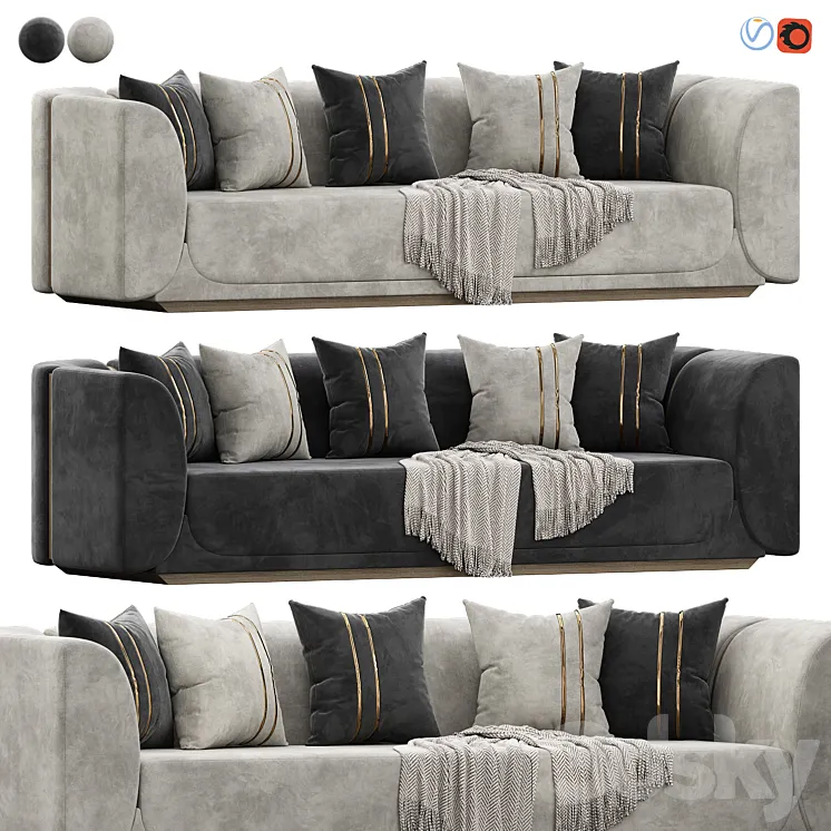 Laura Sofa by Private Label 3DS Max Model