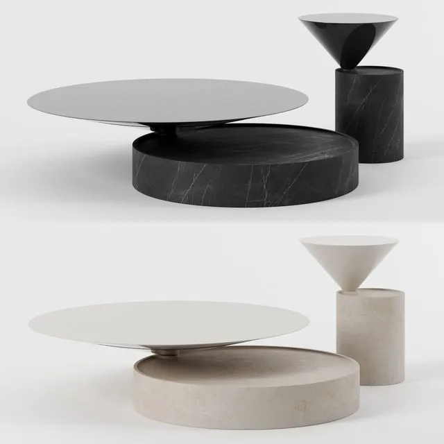 Laurel coffee tables by De La Espada 3dsMax Model