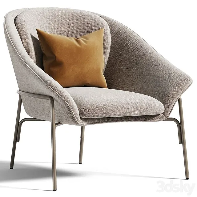 Lauren melange wicker armchair 3dsMax Model