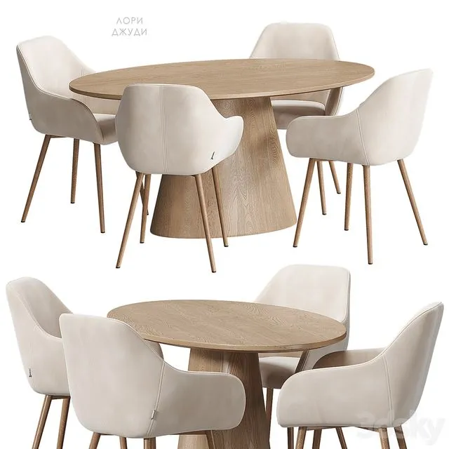 Laurie Judy table and chairs 3dsMax Model