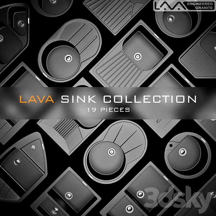 LAVA SINK COLLECTION 3DS Max
