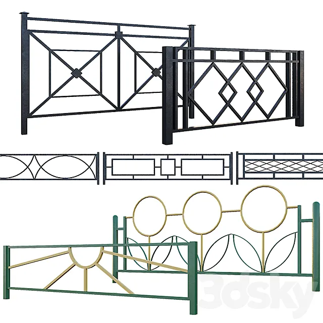 Lawn fencing 3DS Max Model