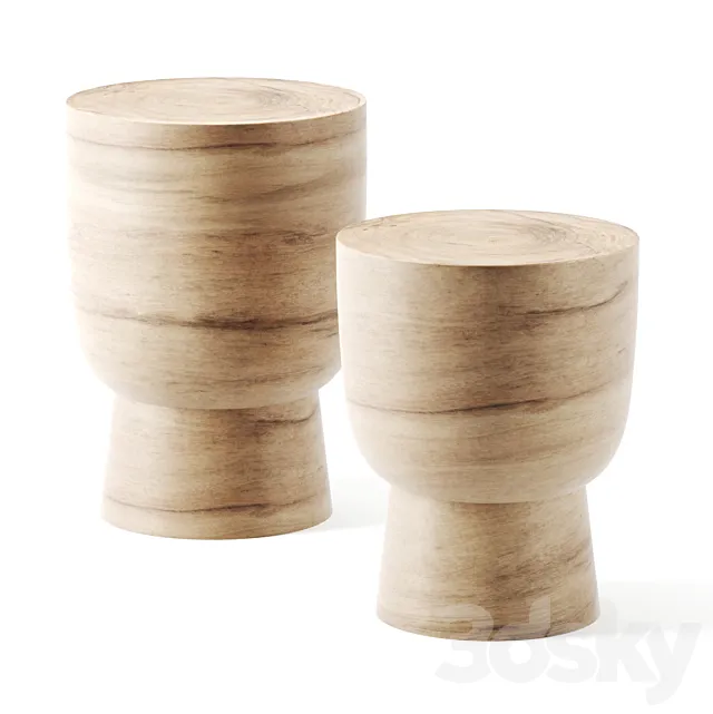 Lawu Stump Stools by The Citizenry 3ds Max