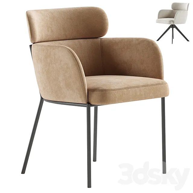 LAY armchair & LAY swivel chair 3dsMax Model