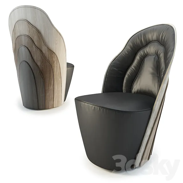 Layer armchair _ WOOD TAILORING 3ds Max