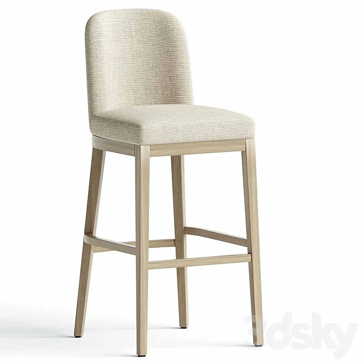 Layton Upholstered Bar & Counter Stools 3DS Max