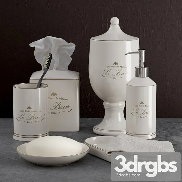 Le Bain French Porcelain Accessories 3dsmax Download