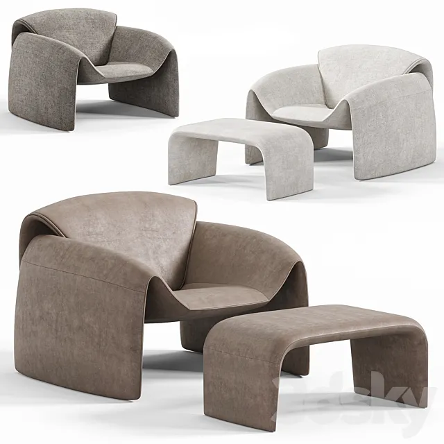 Le Club Armchair By Poliform 3ds Max