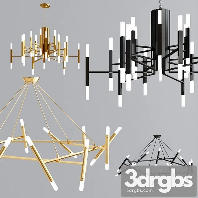 Le Petite And Nordic Chandelier Collection 1 3dsmax Download