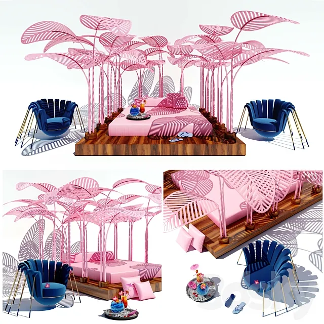 LE REFUGE FLAMINGO PINK by Mark Ange 3dsMax Model