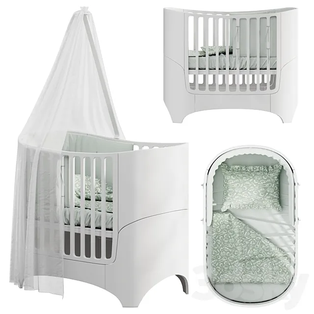 Leander Classic Baby Cot White 3ds Max
