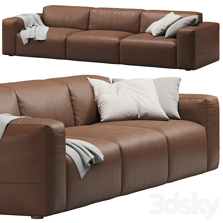 Leather 3seat Cloud Sofa by Prostoria 3DS Max