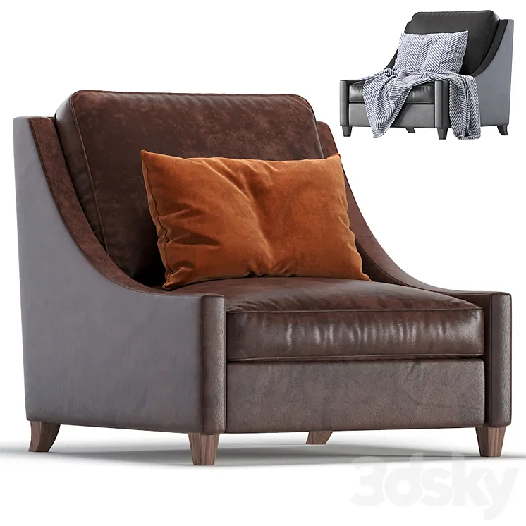 Leather Armchair Naples Cazarina Interiors 01\/Кресло НЕАПОЛЬ 3DS Max Model
