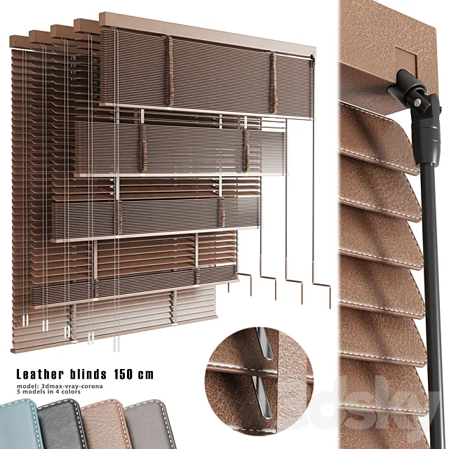 Leather blinds 150 cm 3DSMax File