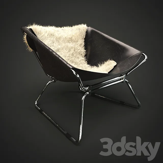 Leather chair. 3ds Max